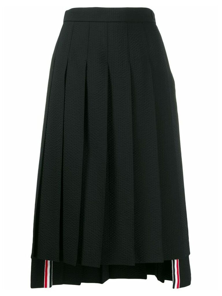 Thom Browne mid-length pleated skirt - Black