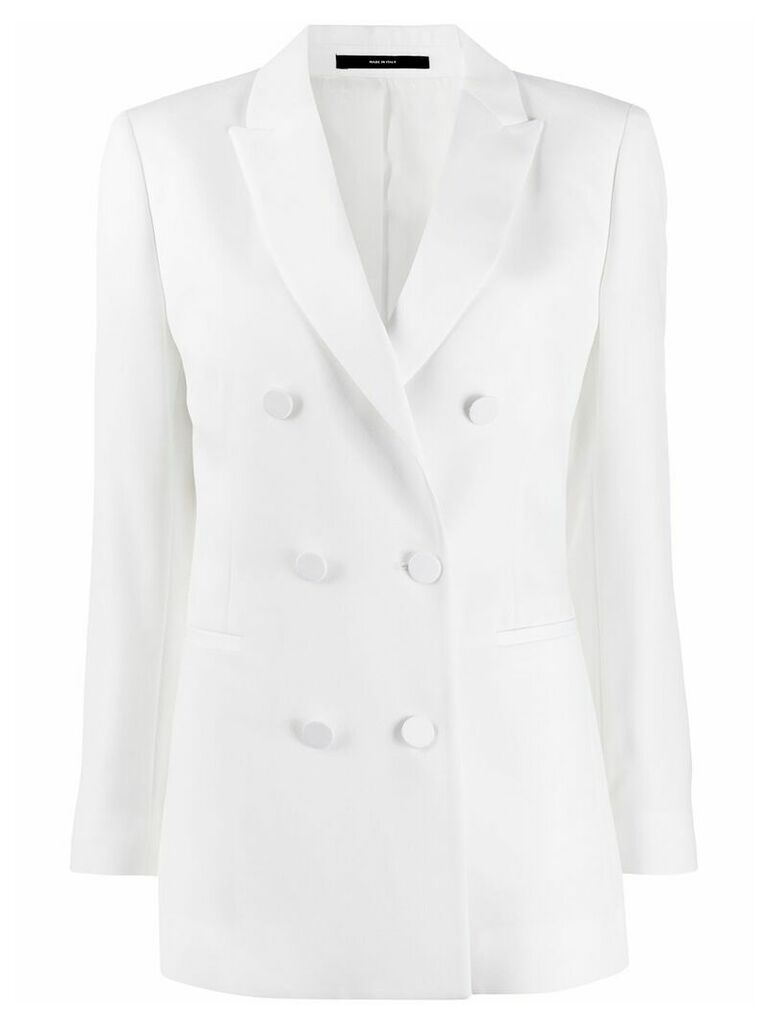 Paul Smith double breasted fitted blazer - White
