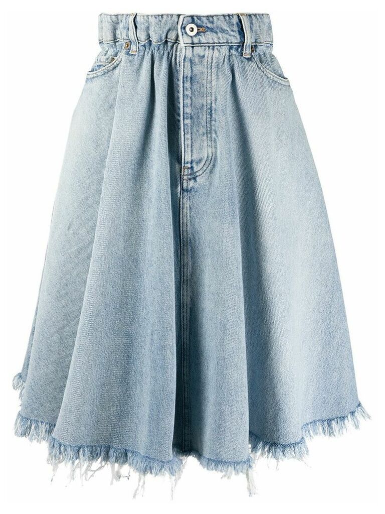 Miu Miu flared denim skirt - Blue