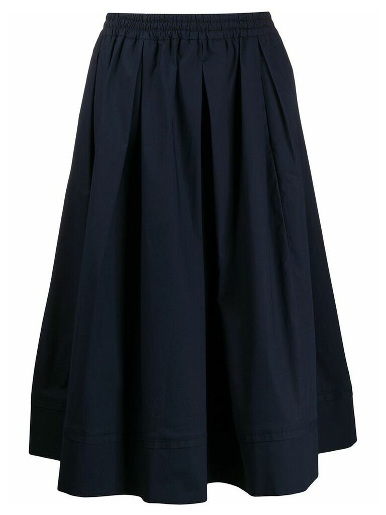 Fay pleated A-line skirt - Blue