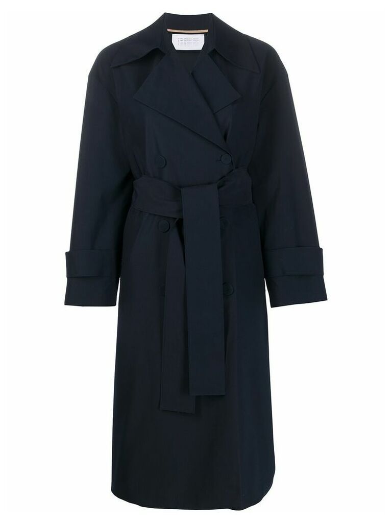 Harris Wharf London oversized double-breasted trench coat - Blue