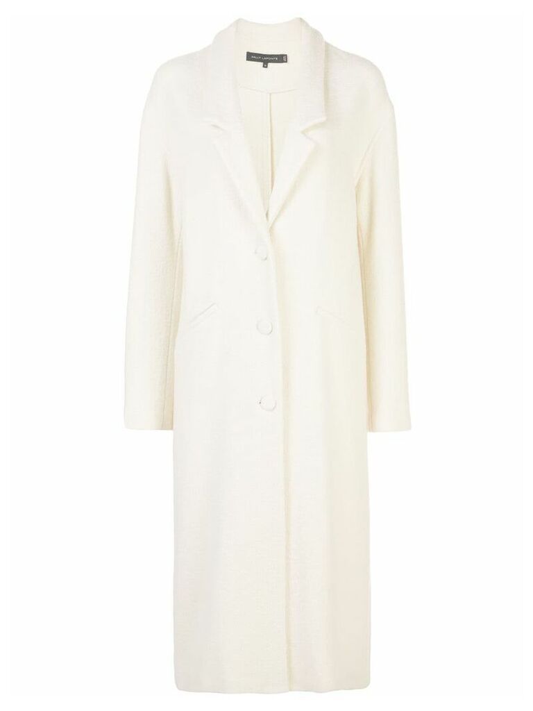 LAPOINTE single-breasted dropped collar coat - White