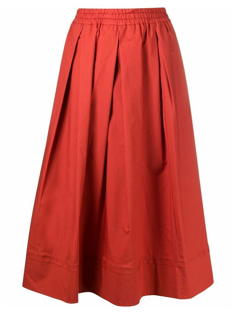 Fay box pleated A-line skirt - ORANGE
