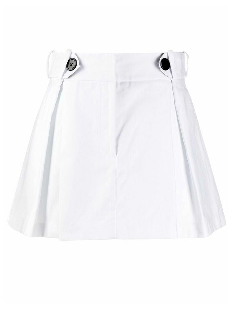 No Ka' Oi pleated waist skirt - White