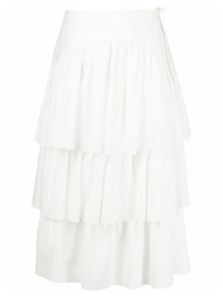 See by Chloé tiered ruffle skirt - White