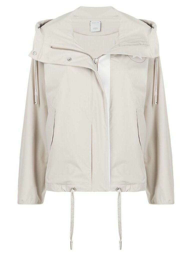 Lorena Antoniazzi short hooded parka jacket - Grey