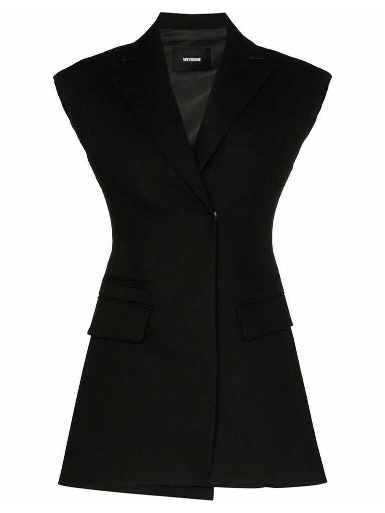 We11done sleeveless tailored blazer - Black