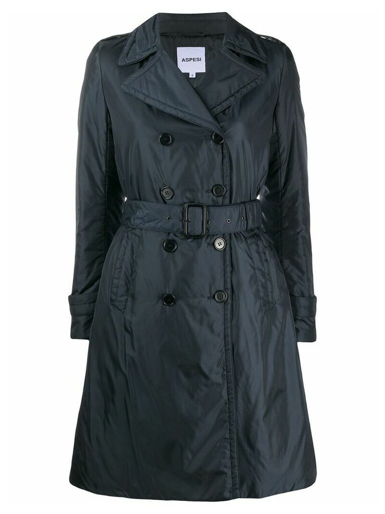 Aspesi belted trench coat - Blue