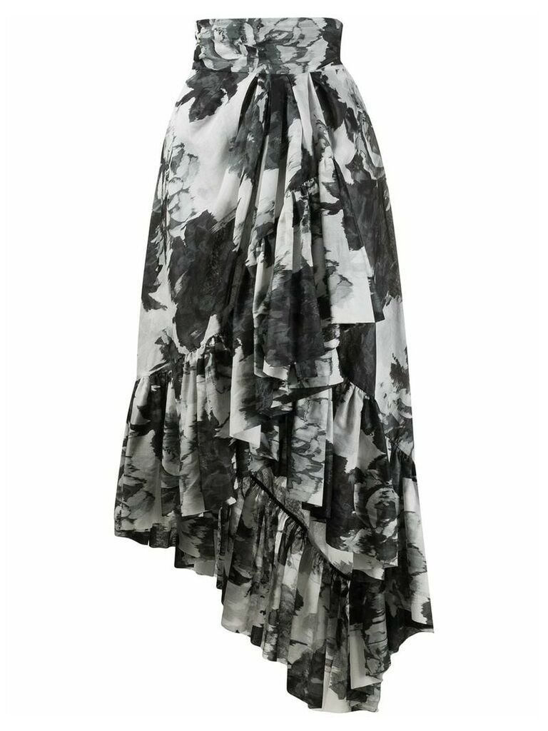 Alexandre Vauthier painted floral skirt - Grey