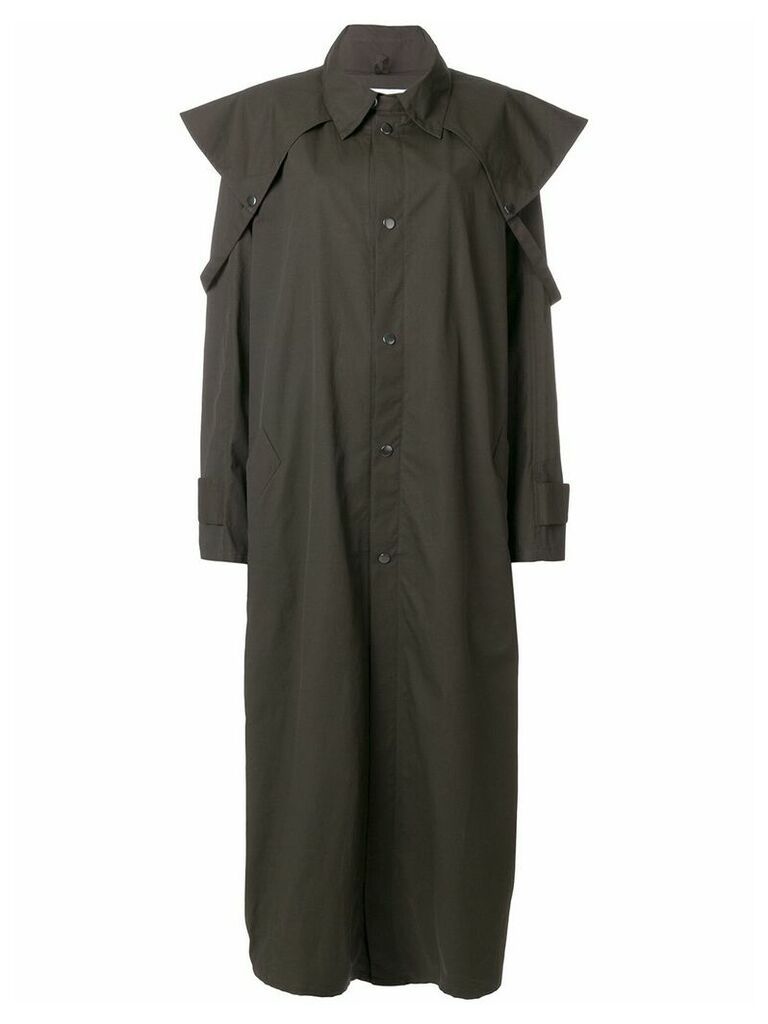 Walk Of Shame long cape trench - Brown
