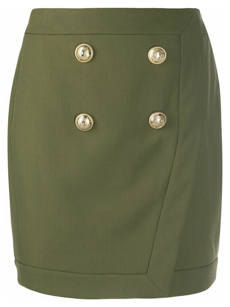 Balmain military mini skirt - Green