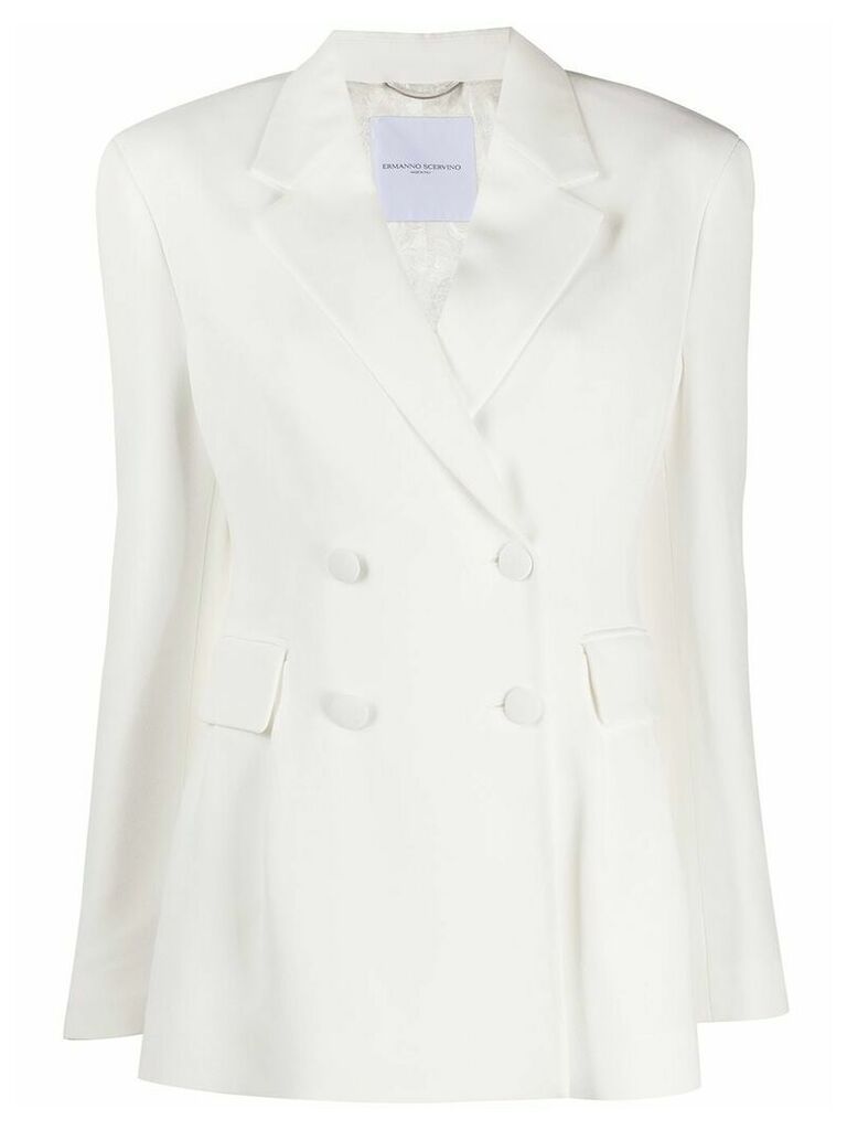 Ermanno Scervino double-breasted fitted blazer - White