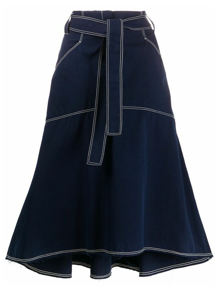 Odeeh A-line shape midi skirt - Blue