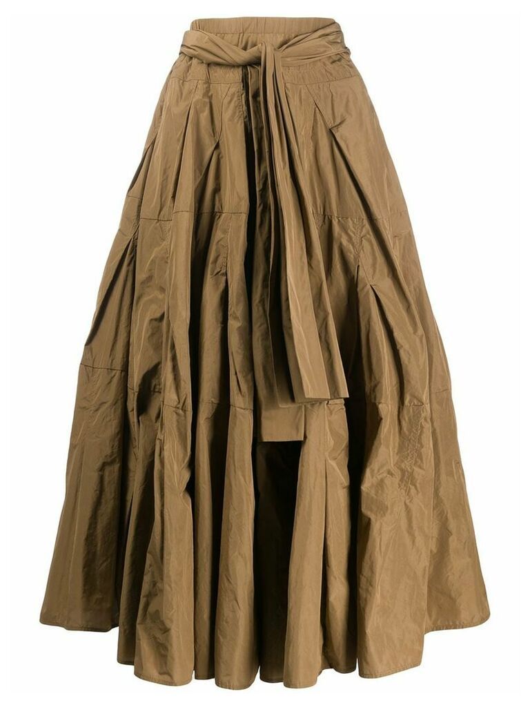 Odeeh crinkled full shape skirt - NEUTRALS
