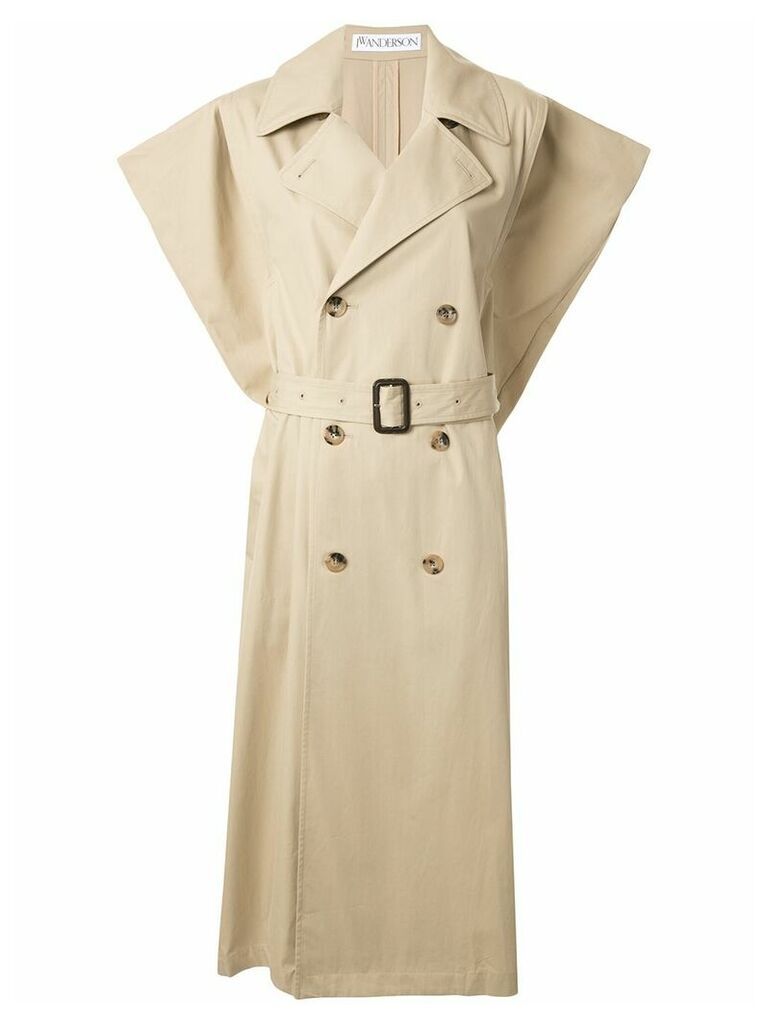 JW Anderson Kite sleeveless single-breasted trench coat - Brown