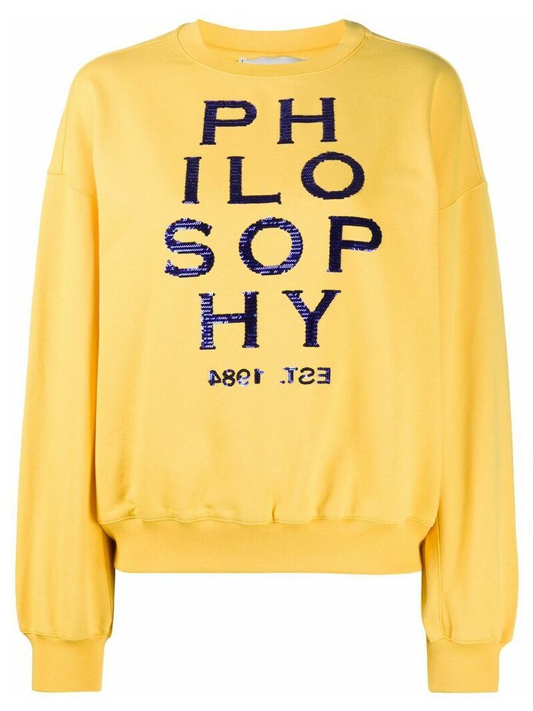 Philosophy Di Lorenzo Serafini embroidered logo sweatshirt - Yellow