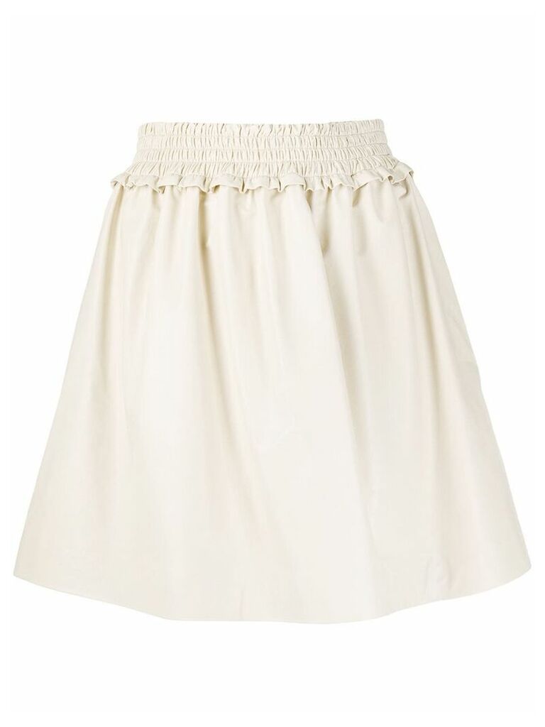 MSGM pleated flared skirt - Neutrals