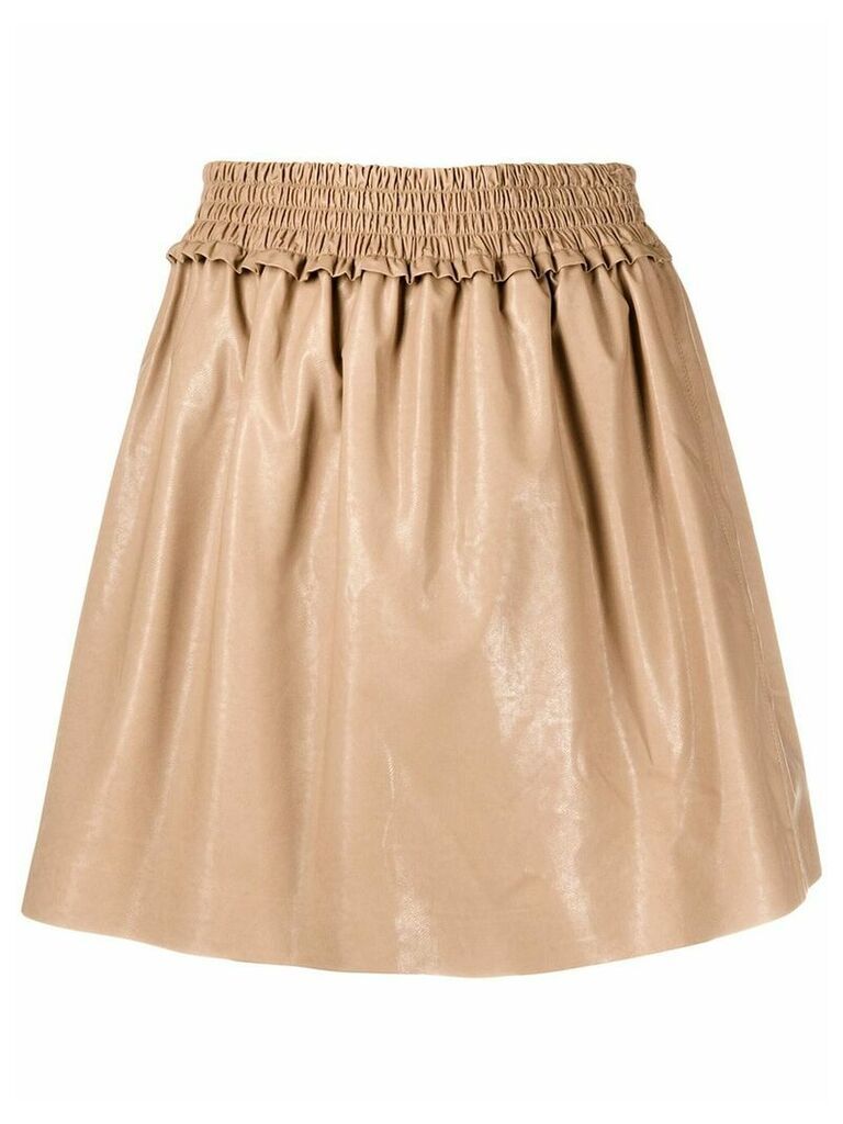 MSGM pleated flared skirt - Neutrals