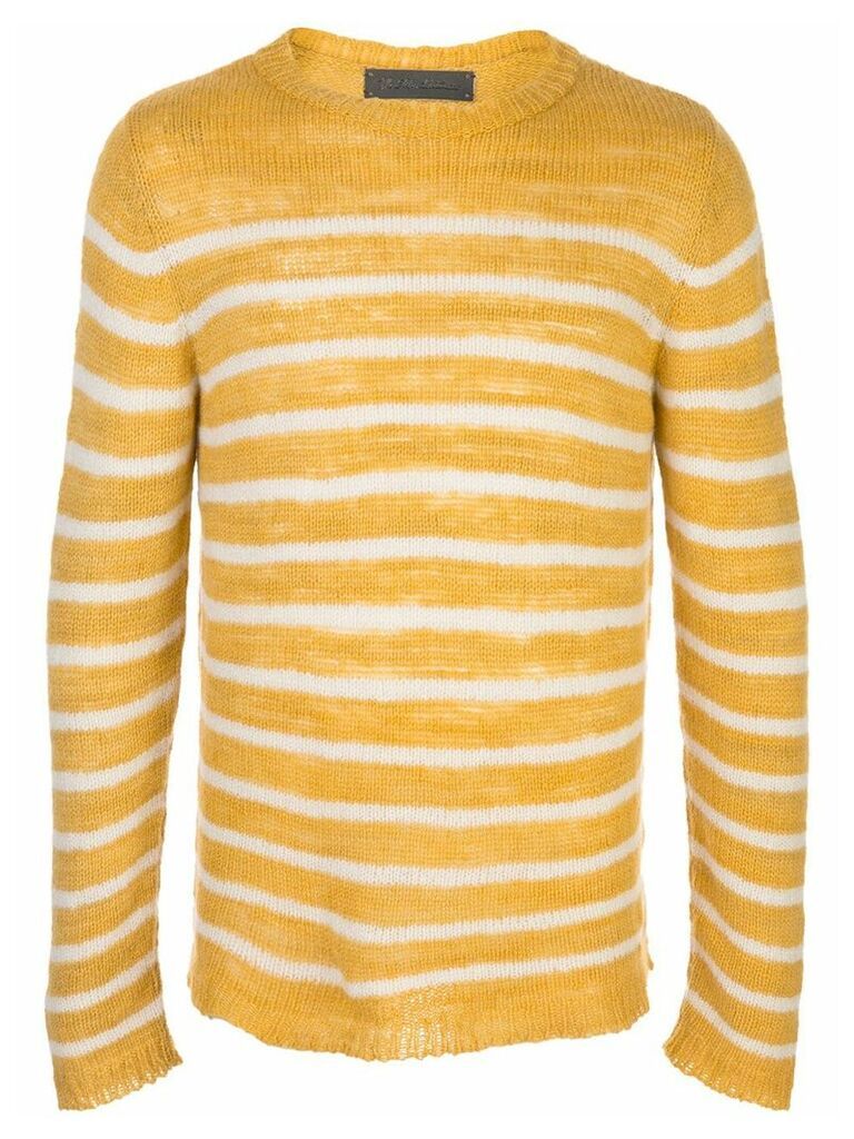 The Elder Statesman Picasso cashmere striped jumper - Yellow