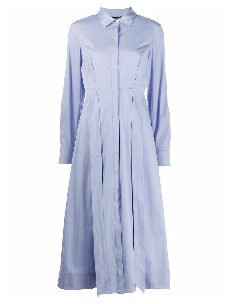 Twin-Set pleated shirt dress - Blue