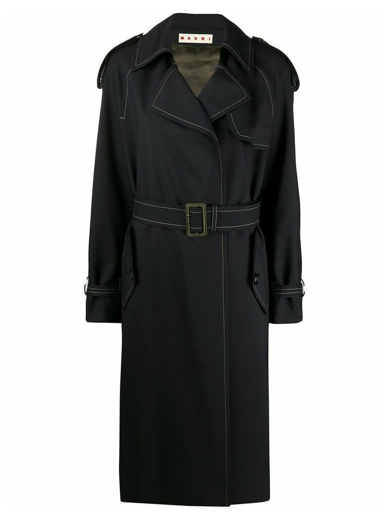 Marni belted trench coat - Blue