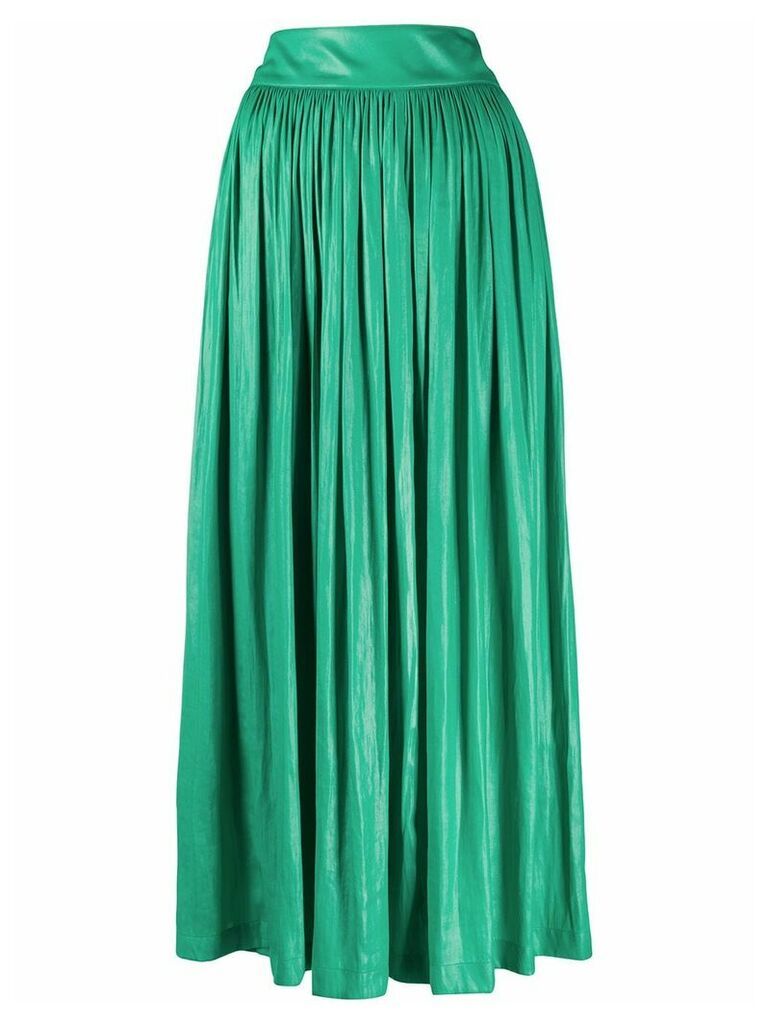 Alysi pleated flared midi skirt - Green