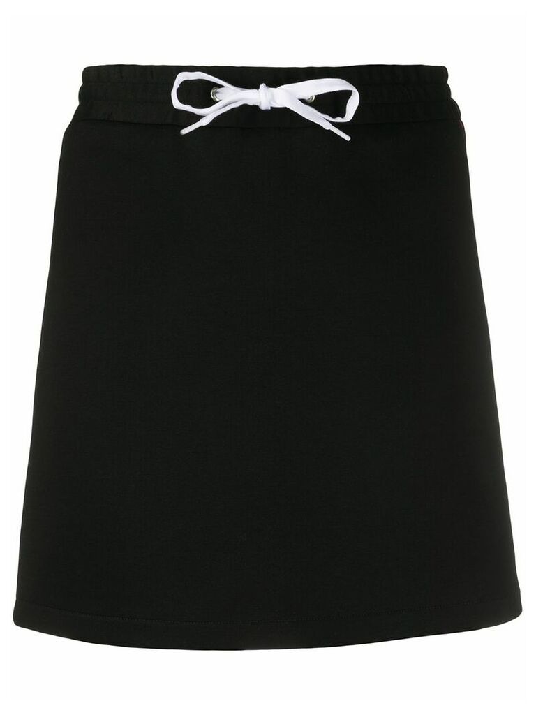 Miu Miu side panelled logo skirt - Black