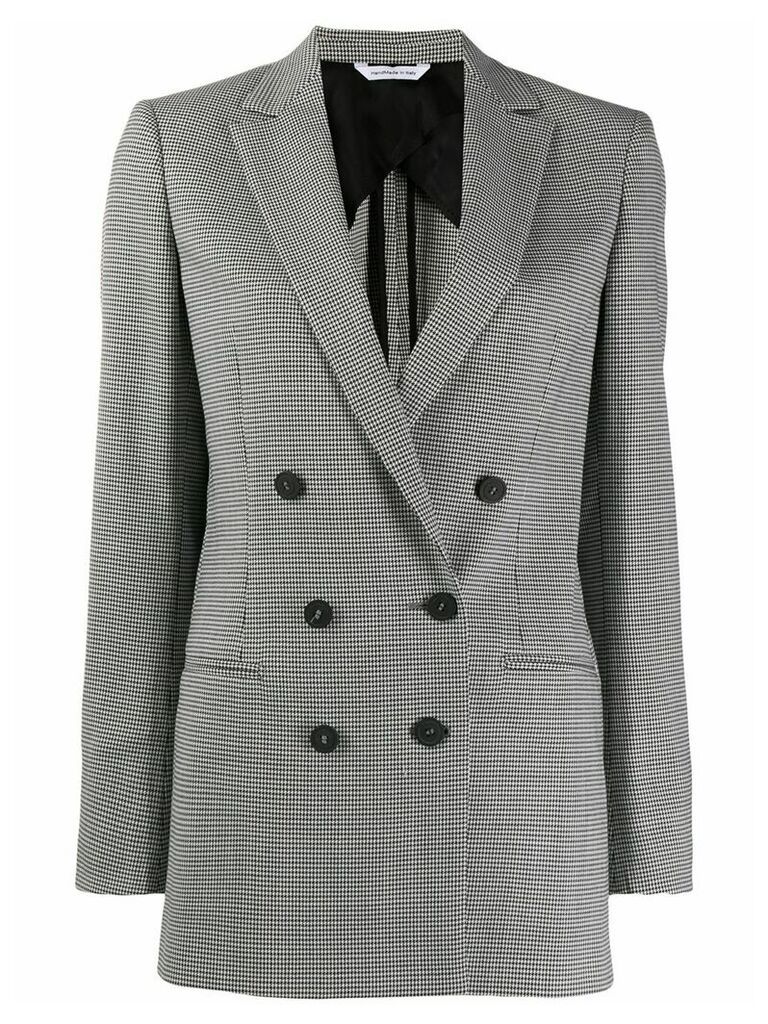 Tonello double-breasted houndstooth blazer - Black