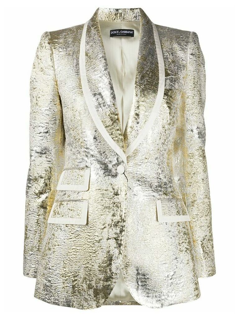 Dolce & Gabbana metallic textured blazer - GOLD