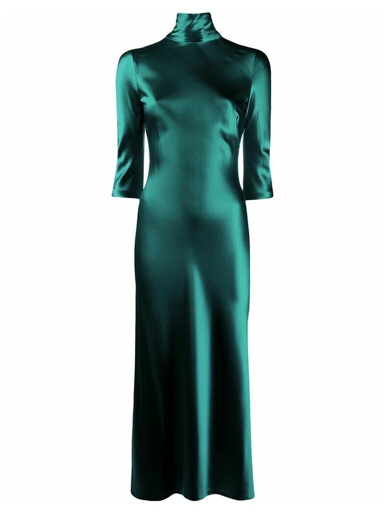 Galvan Margot silk dress - Green