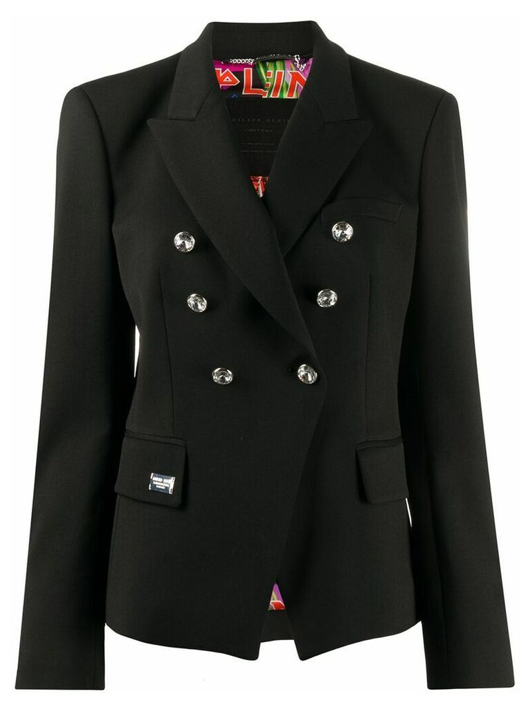 Philipp Plein fitted double breasted blazer - Black