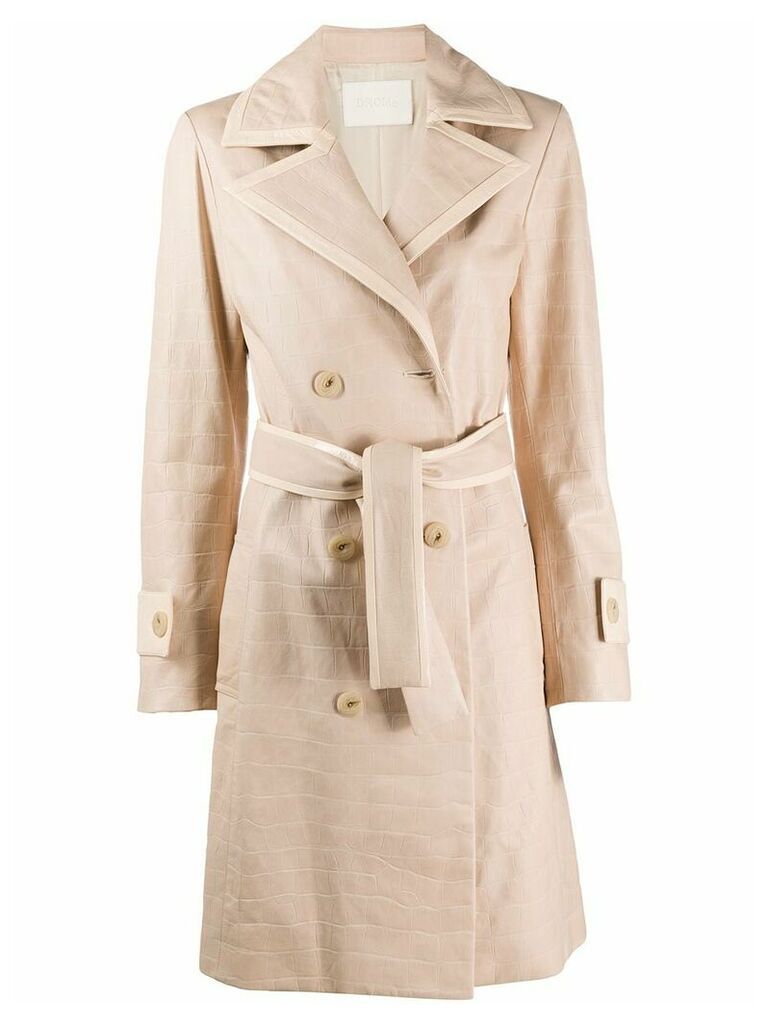 Drome double-breasted belted coat - Neutrals
