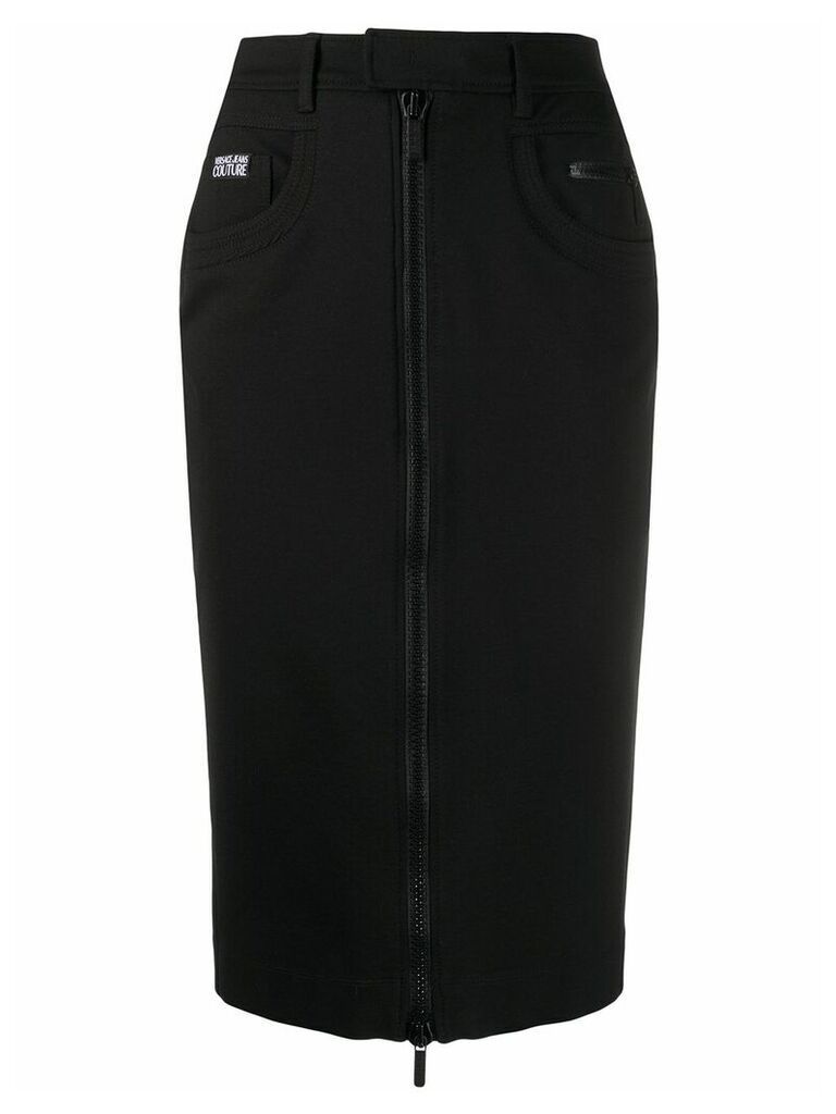 Versace Jeans Couture denim pencil skirt - Black