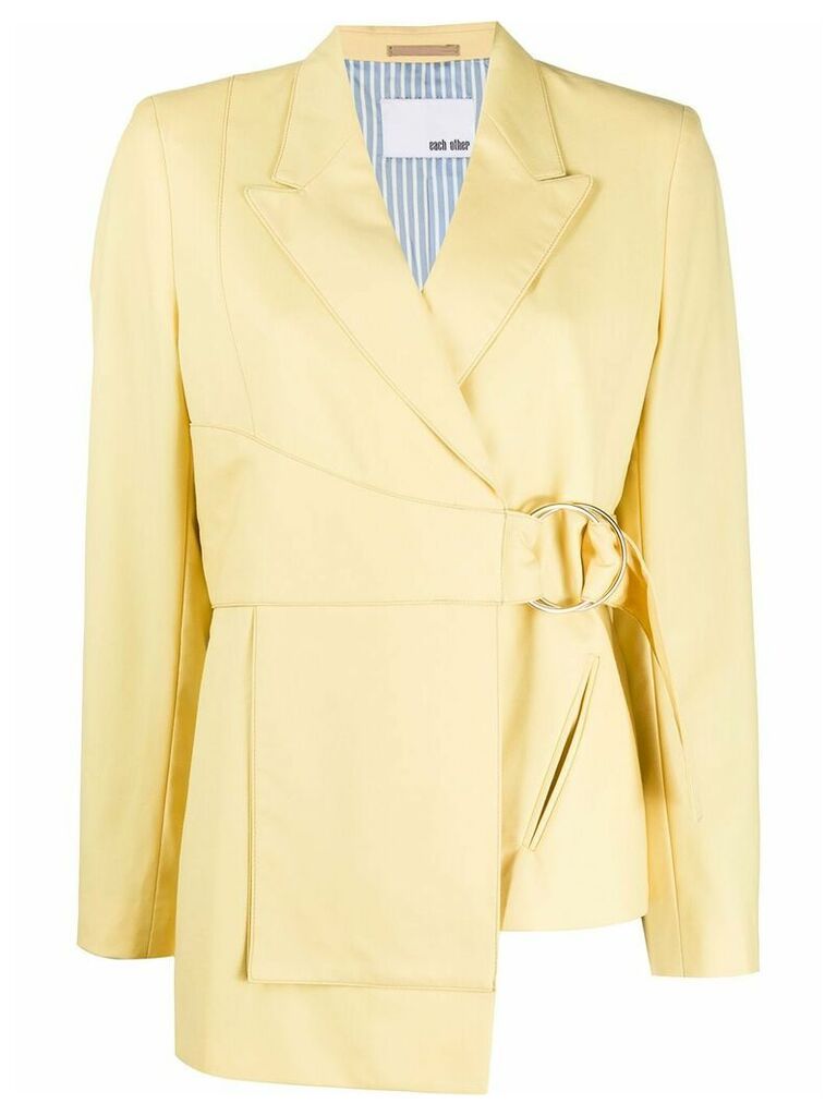Each X Other belted double-breasted blazer - Yellow