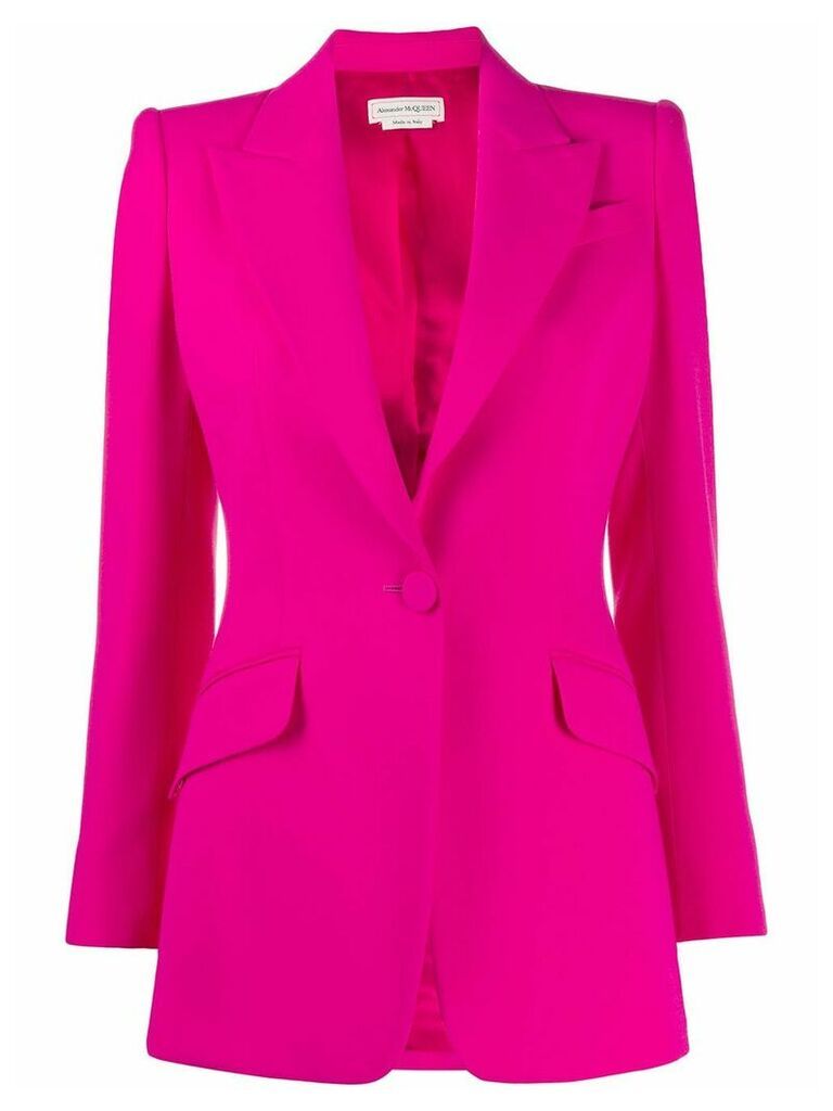 Alexander McQueen fitted single-breasted blazer - PINK