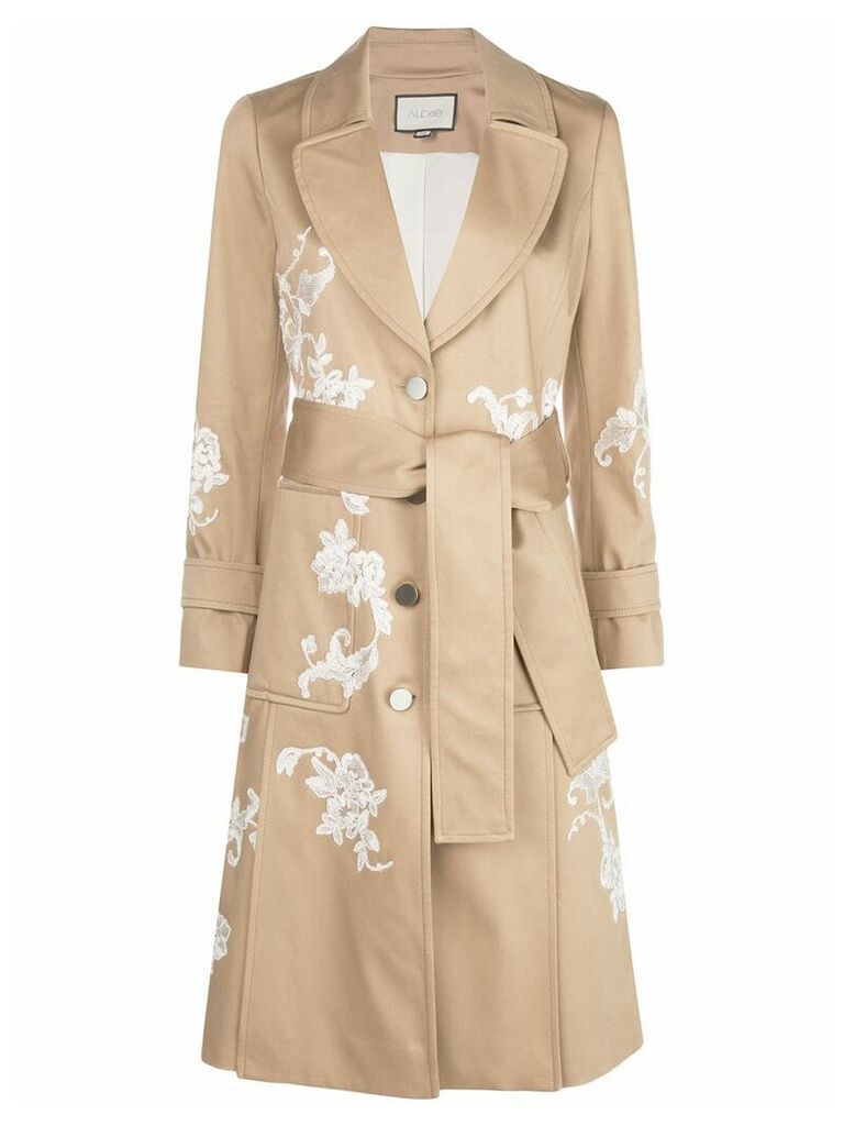 Alexis floral embroidered coat - Neutrals