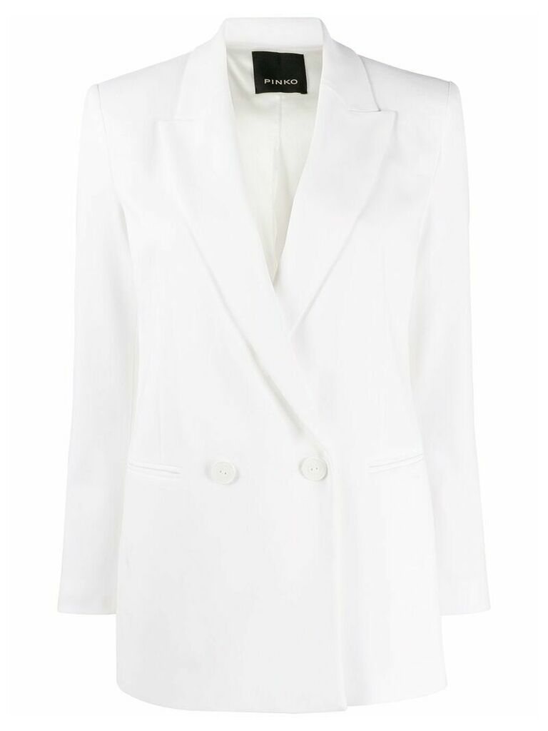 Pinko double-breasted fitted blazer - White