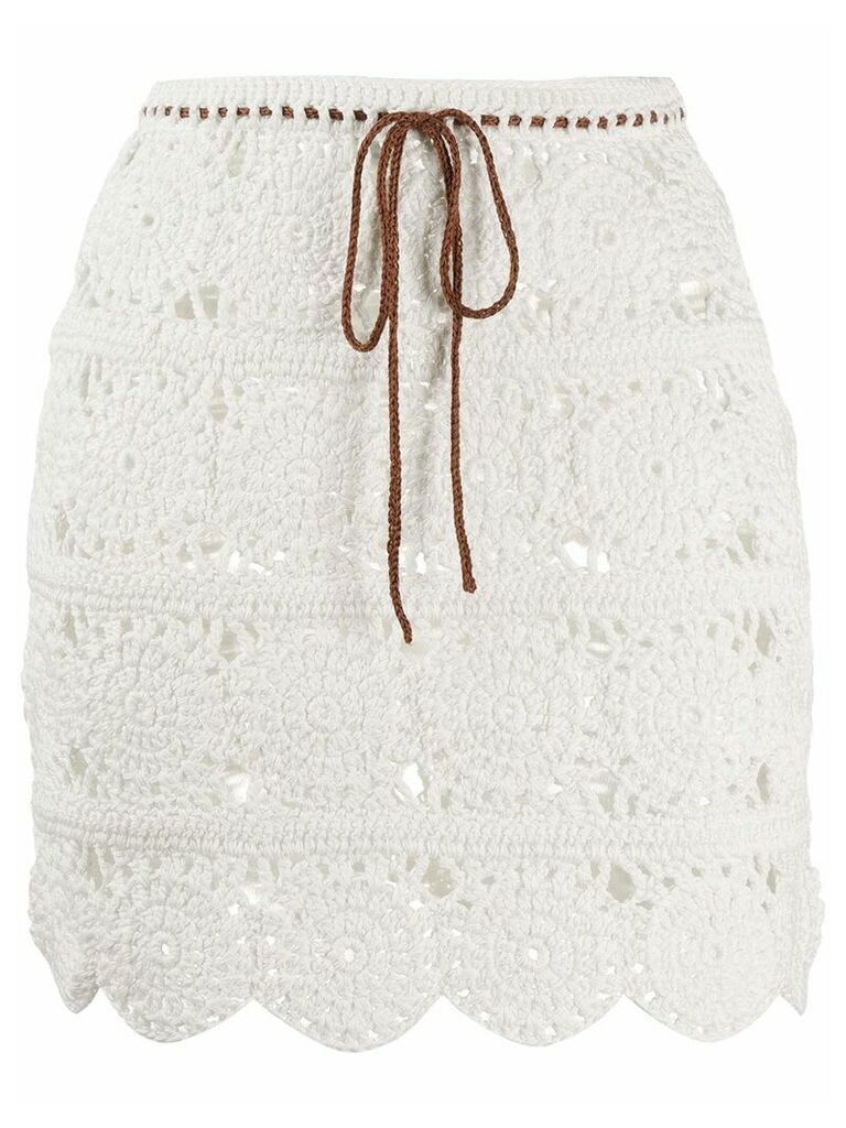 Miu Miu crochet knit skirt - White