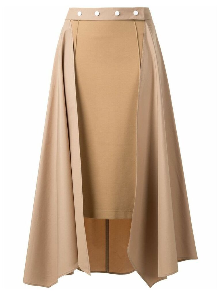 Nehera panelled midi skirt - Brown