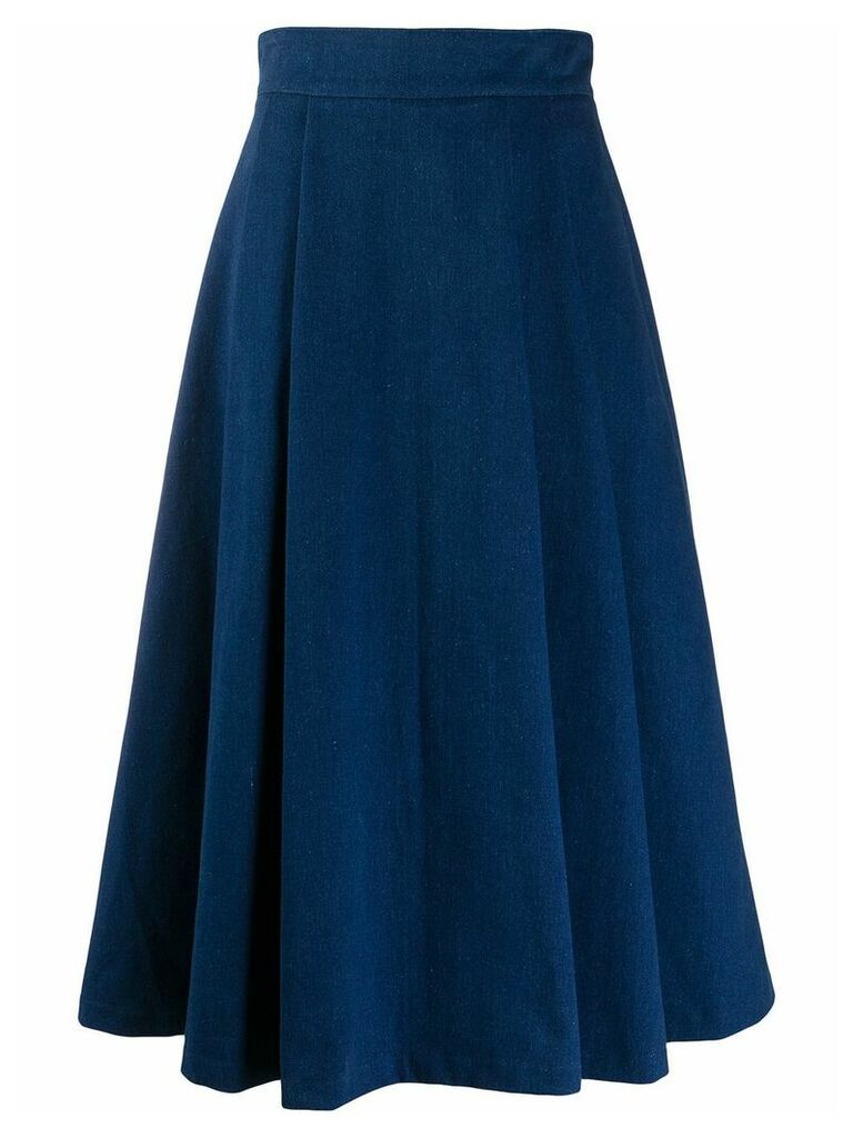 Société Anonyme high-waisted pleated skirt - Blue