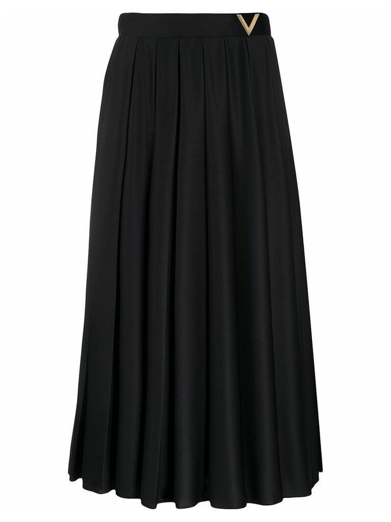 Valentino VGOLD pleated midi skirt - Black