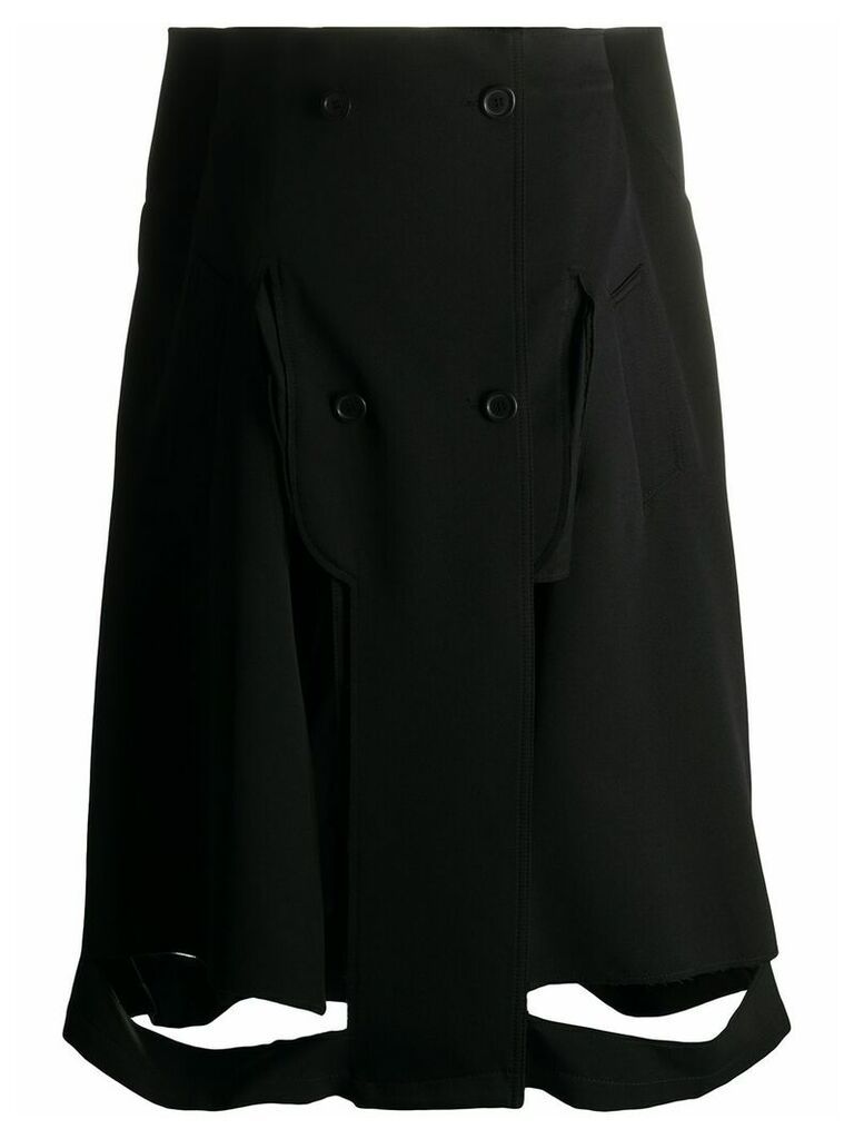 Maison Margiela cut-out A-line skirt - Black