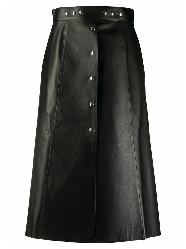 Prada midi leather skirt - Black