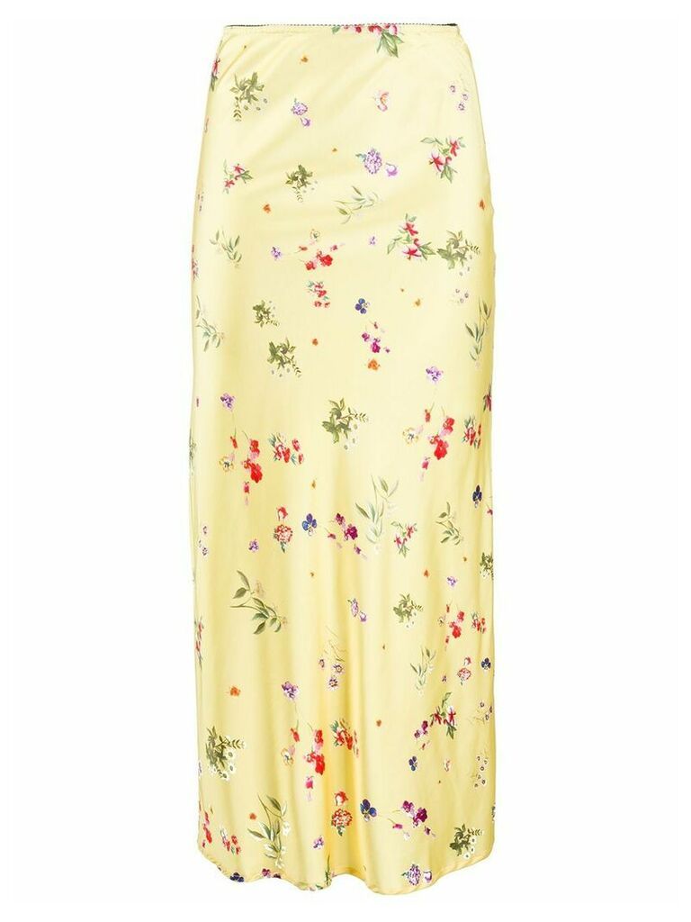 Andamane floral midi skirt - Yellow