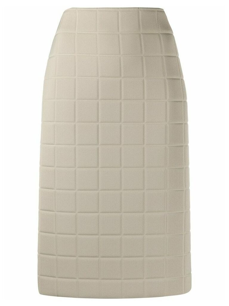 Bottega Veneta quilted straight skirt - Neutrals