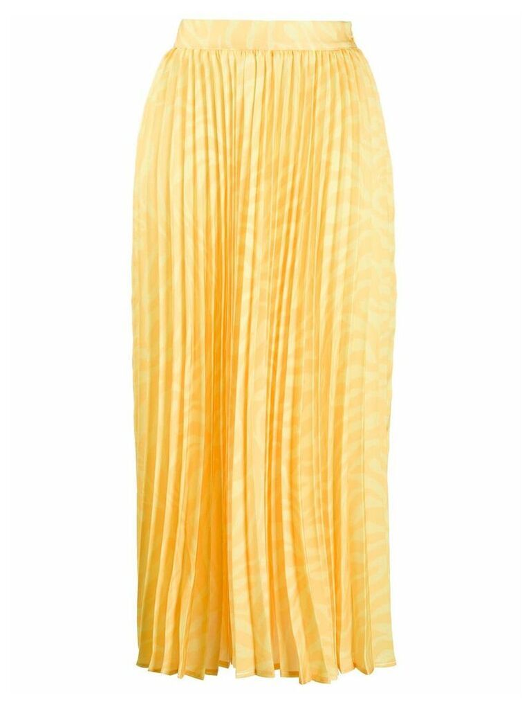 Andamane pleated midi skirt - Yellow
