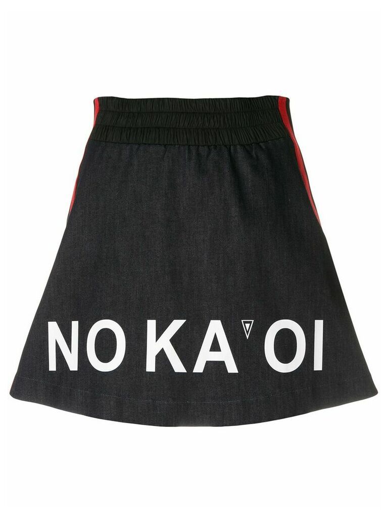 No Ka' Oi A-line logo track skirt - Blue