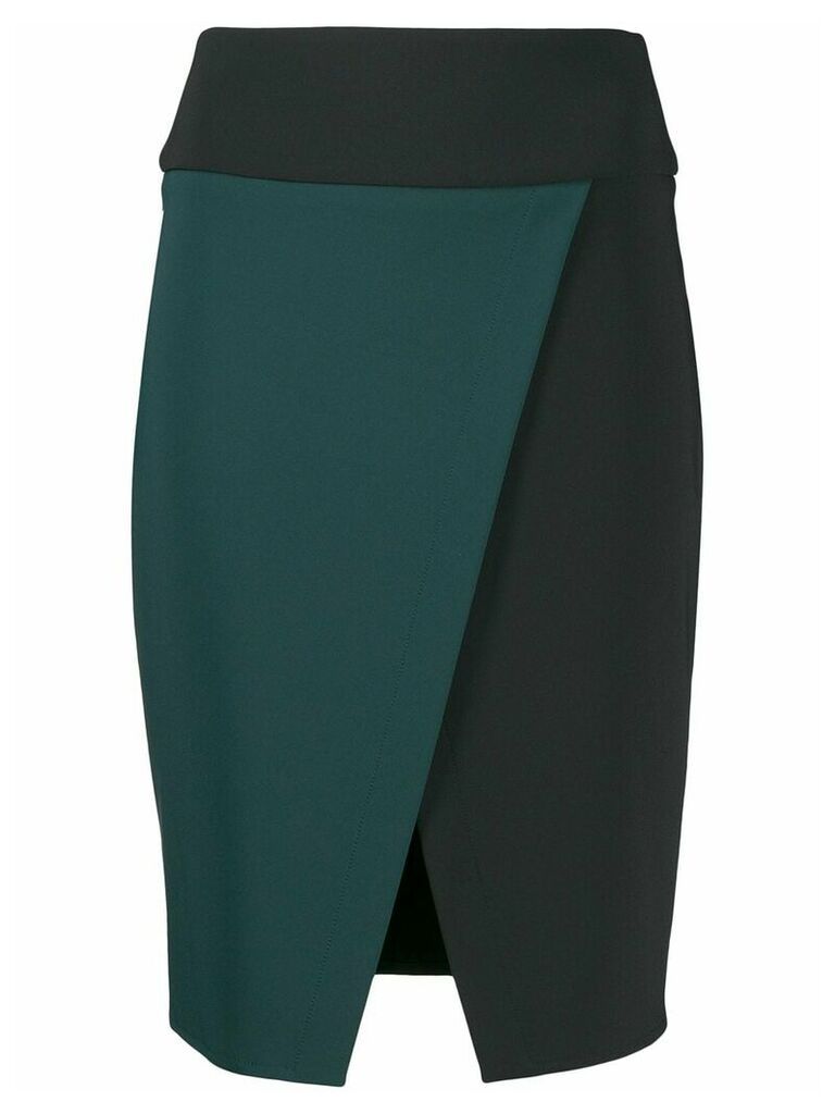 Elisabetta Franchi two tone pencil skirt - Black