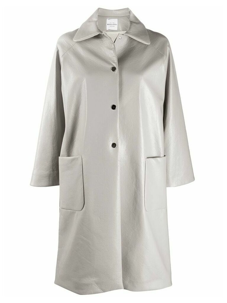 Roseanna Archer textured single-breasted coat - Grey