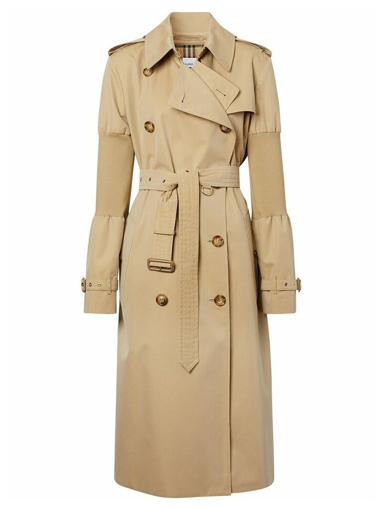 Burberry panelled-sleeve oversized trench coat - Neutrals